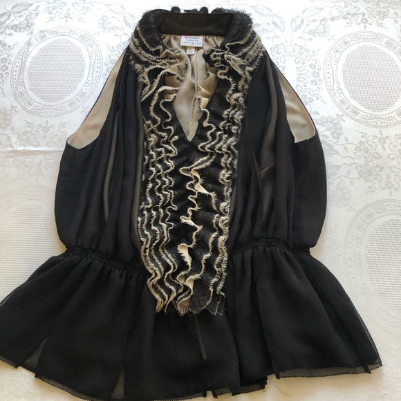 Neiman Marcus For Target Robert Rodriguez Ruffled Sleeveless Top Women’s Size L - Picture 14 of 16